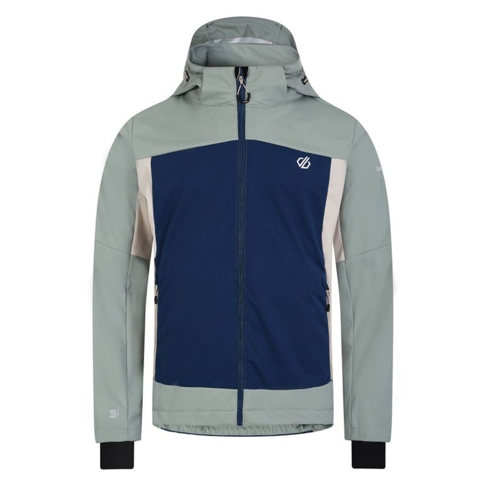 Dare 2B Mens Mountaineer Soft Shell Jacket / Moonlight Denim/Lilypad Green